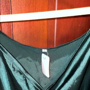 Elegant Green Satin Blouse